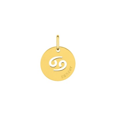 Médaille zodiaque Cancer en or jaune