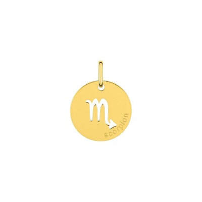 Médaille zodiaque Scorpion en or jaune