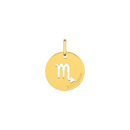 Médaille zodiaque Scorpion en or jaune