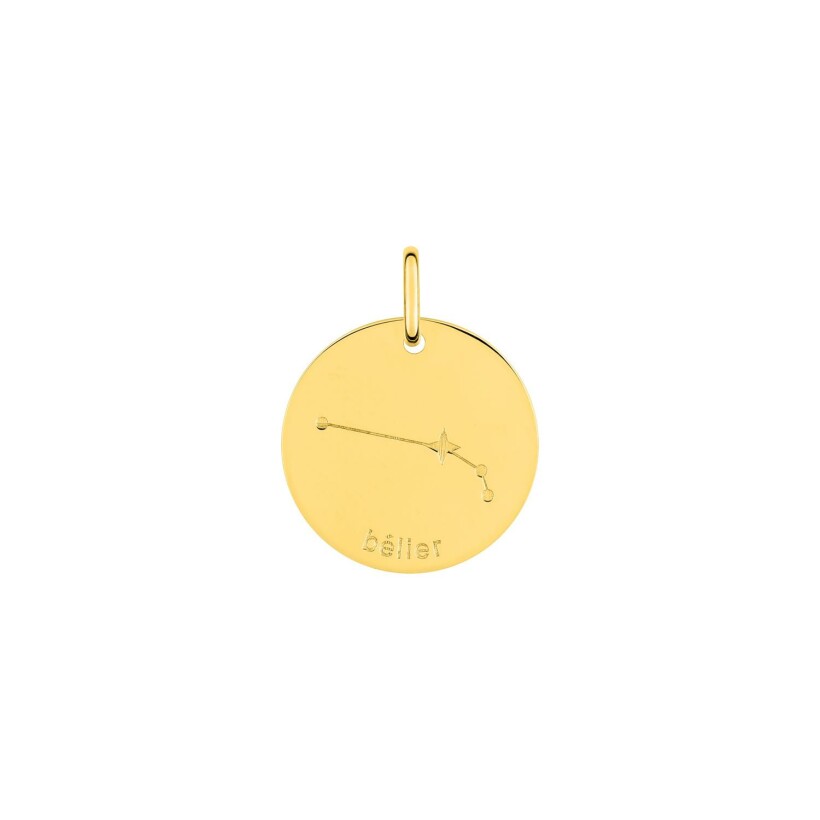 Médaille zodiaque Bélier en or jaune