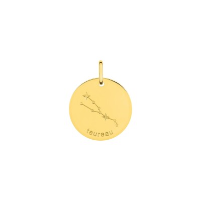 Médaille zodiaque Taureau en or jaune