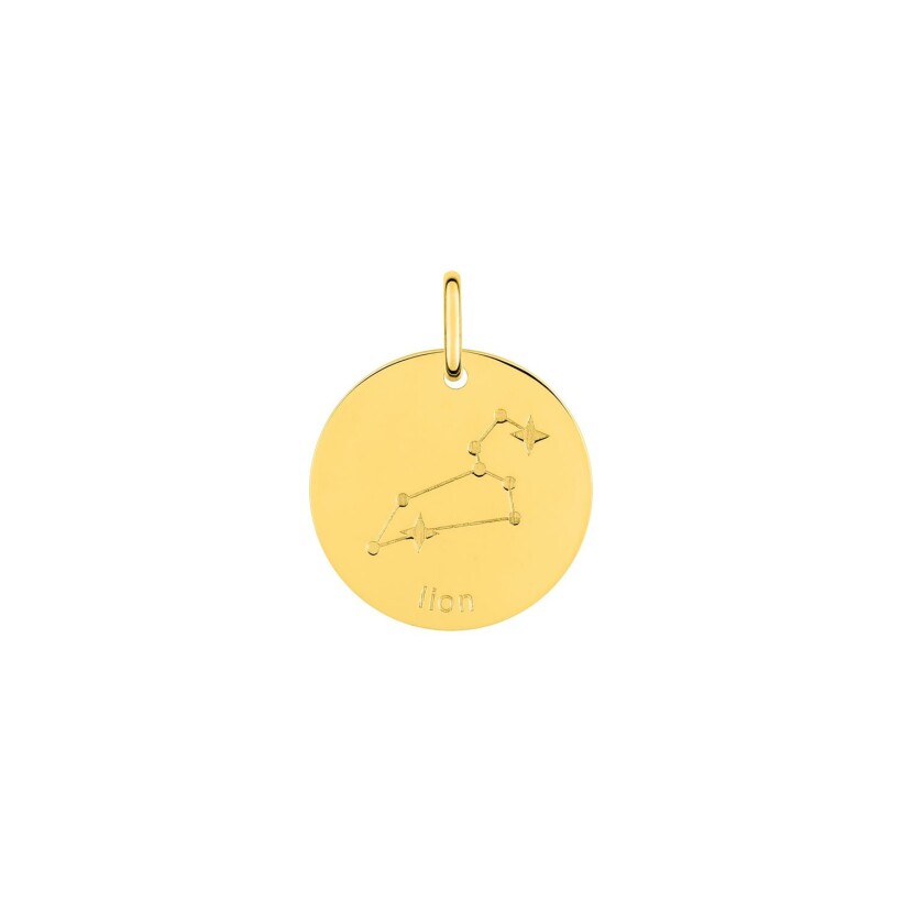 Médaille zodiaque Lion en or jaune