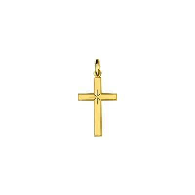 Pendentif croix en or jaune