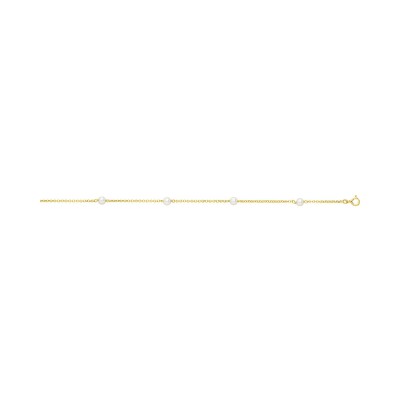 Bracelet en or jaune et perle de culture