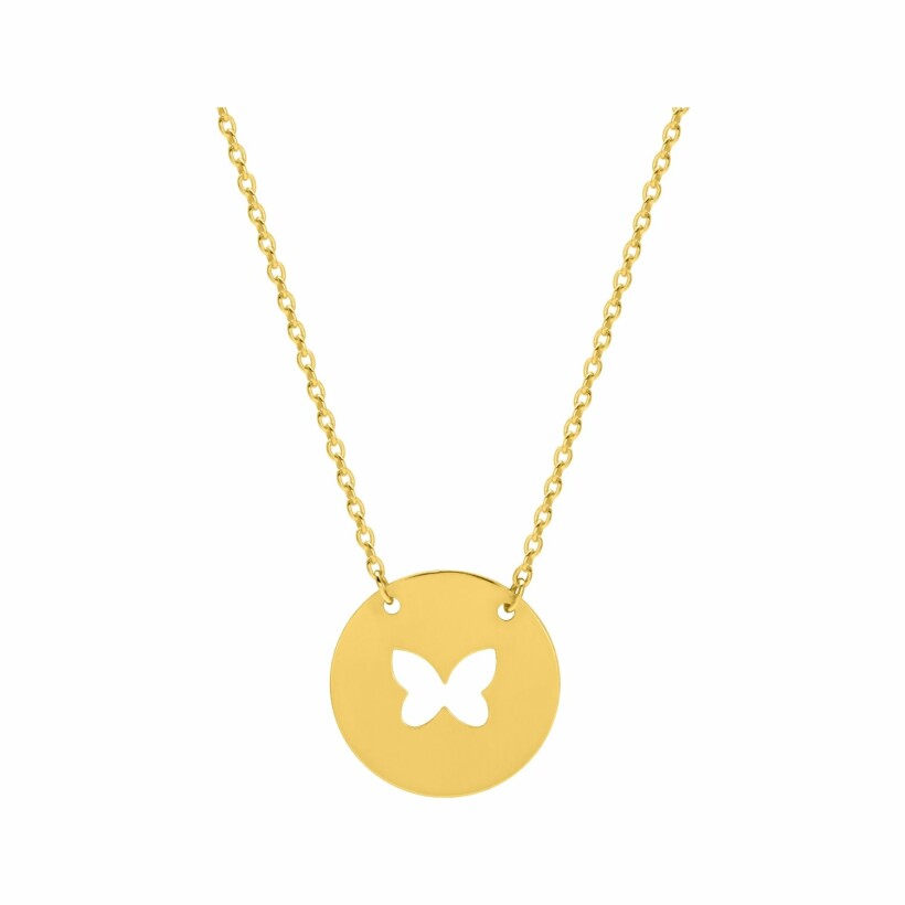 Collier papillon en or jaune