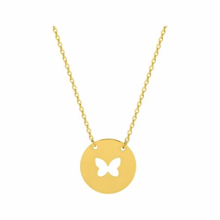 Collier papillon en or jaune