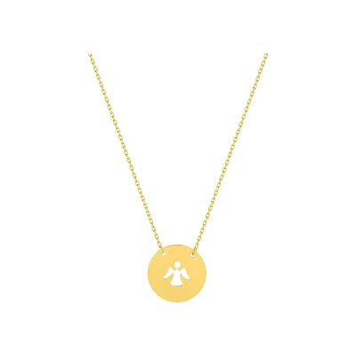 Collier motif ange en or jaune