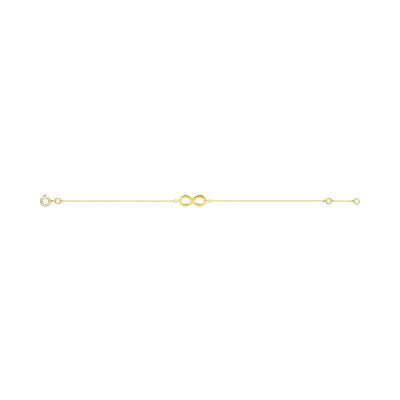 Bracelet infini en or jaune, taille 18cm
