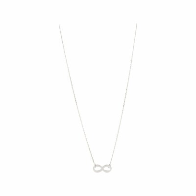 Collier infini en or blanc, 42cm