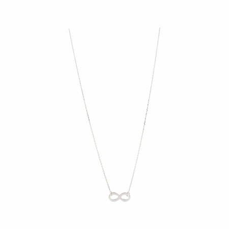 Collier infini en or blanc, 42cm