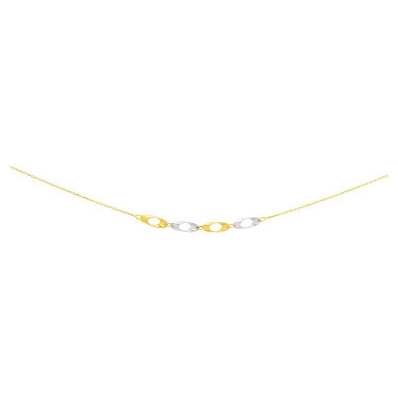 Collier en or jaune, or blanc