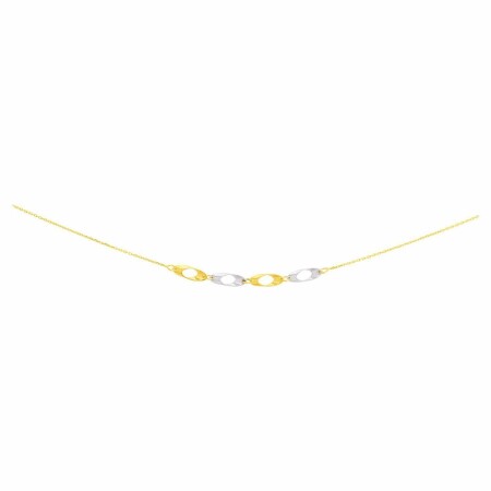 Collier en or jaune, or blanc