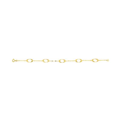 Bracelet en or jaune, taille 18cm