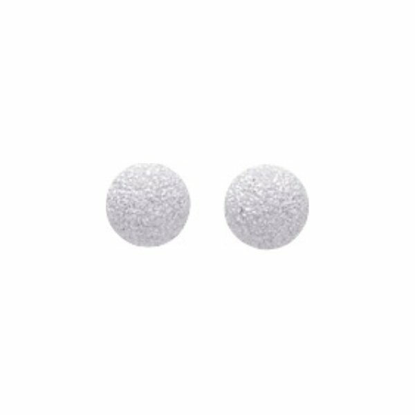 Boucles d'oreilles en or blanc, 5mm