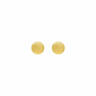 Boucles d'oreilles clous en or jaune, 4mm