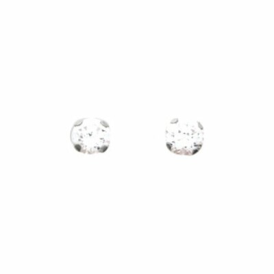 Boucles d'oreilles en or blanc et oxydes de zirconium