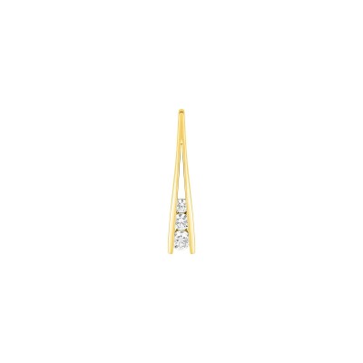 Pendentif en or jaune et oxyde de zirconium