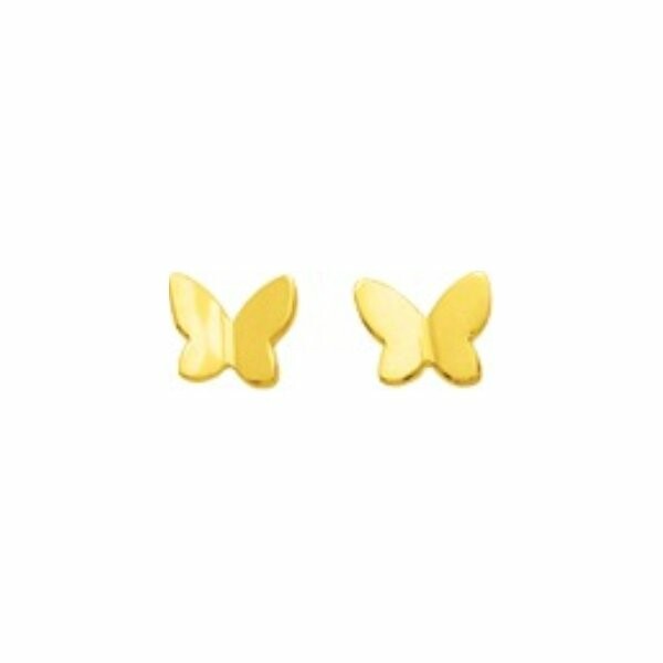 Boucles d'oreilles papillons en or jaune