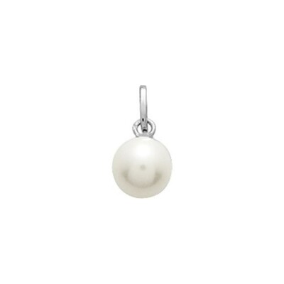 Pendentif en or blanc et perle