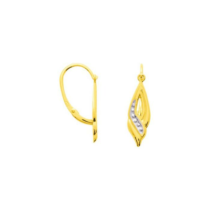 Boucles d'oreilles en or jaune rhodié