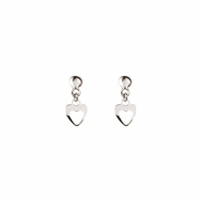 Boucles d'oreilles pendantes en or blanc