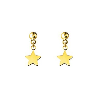 Boucles d'oreilles pendantes en or jaune