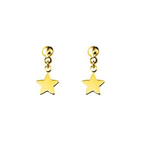 Boucles d'oreilles pendantes en or jaune