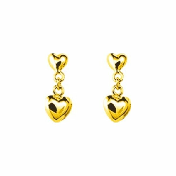 Boucles d'oreilles pendantes en or jaune