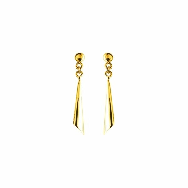 Boucles d'oreilles pendantes en or jaune