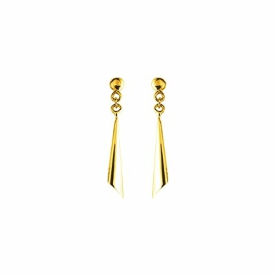 Boucles d'oreilles pendantes en or jaune