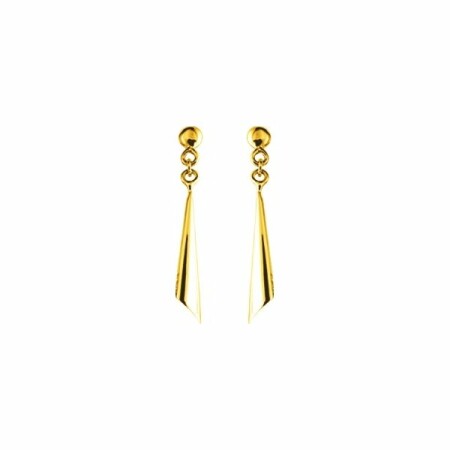 Boucles d'oreilles pendantes en or jaune