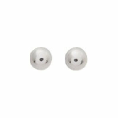 Boucles d'oreilles boule en or blanc, 3mm