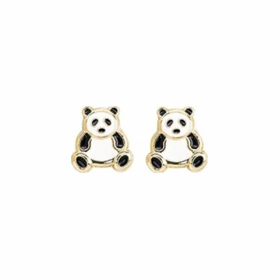 Boucles d'oreilles pandas en or jaune