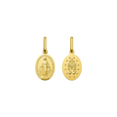 Médaille miraculeuse texte en français en or jaune