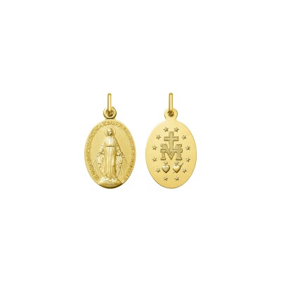 Médaille miraculeuse texte en français en or jaune