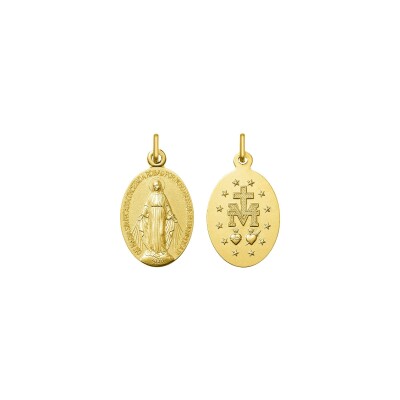 Médaille miraculeuse texte en français en or jaune