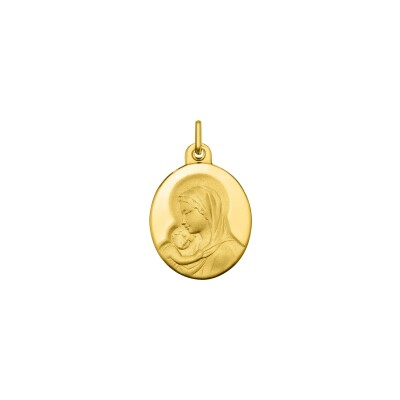 Médaille Vierge à l'enfant en or jaune