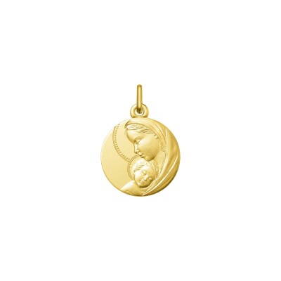 Médaille Vierge à l'enfant en or jaune