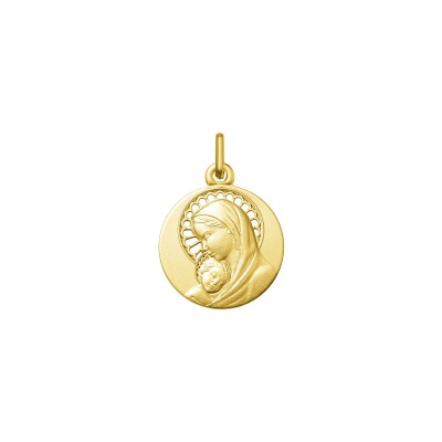 Médaille Vierge à l'enfant en or jaune