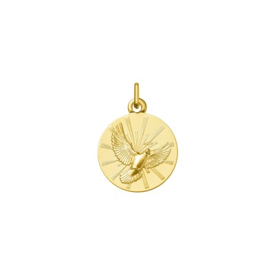 Médaille colombe en or jaune