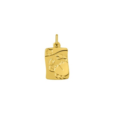 Pendentif zodiaque Cancer en or jaune