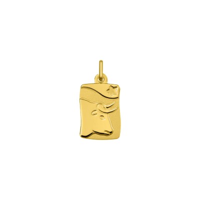 Pendentif zodiaque Taureau en or jaune