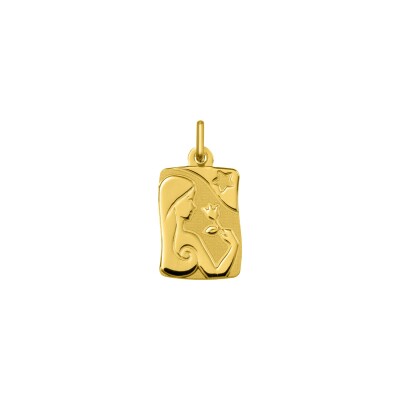 Pendentif zodiaque Vierge en or jaune