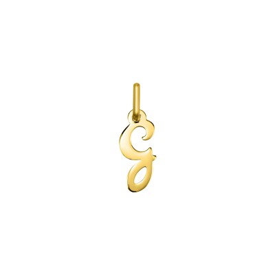 Pendentif initiale lettre G en or jaune