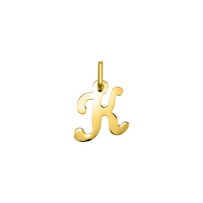 Pendentif initiale lettre K en or jaune