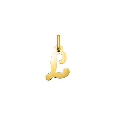 Pendentif initiale lettre L en or jaune