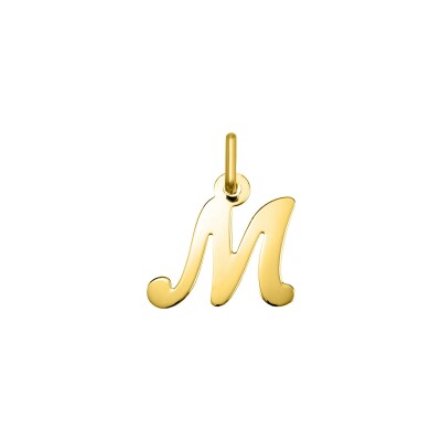 Pendentif initiale lettre M en or jaune