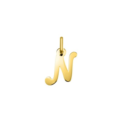 Pendentif initiale lettre N en or jaune