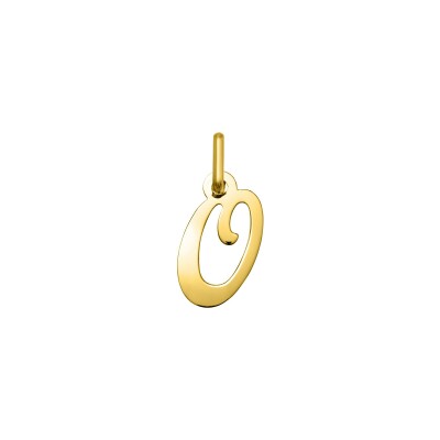 Pendentif initiale lettre O en or jaune