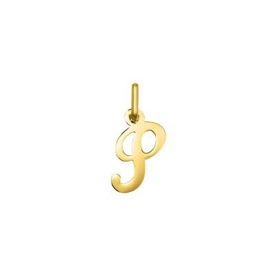 Pendentif initiale lettre P en or jaune